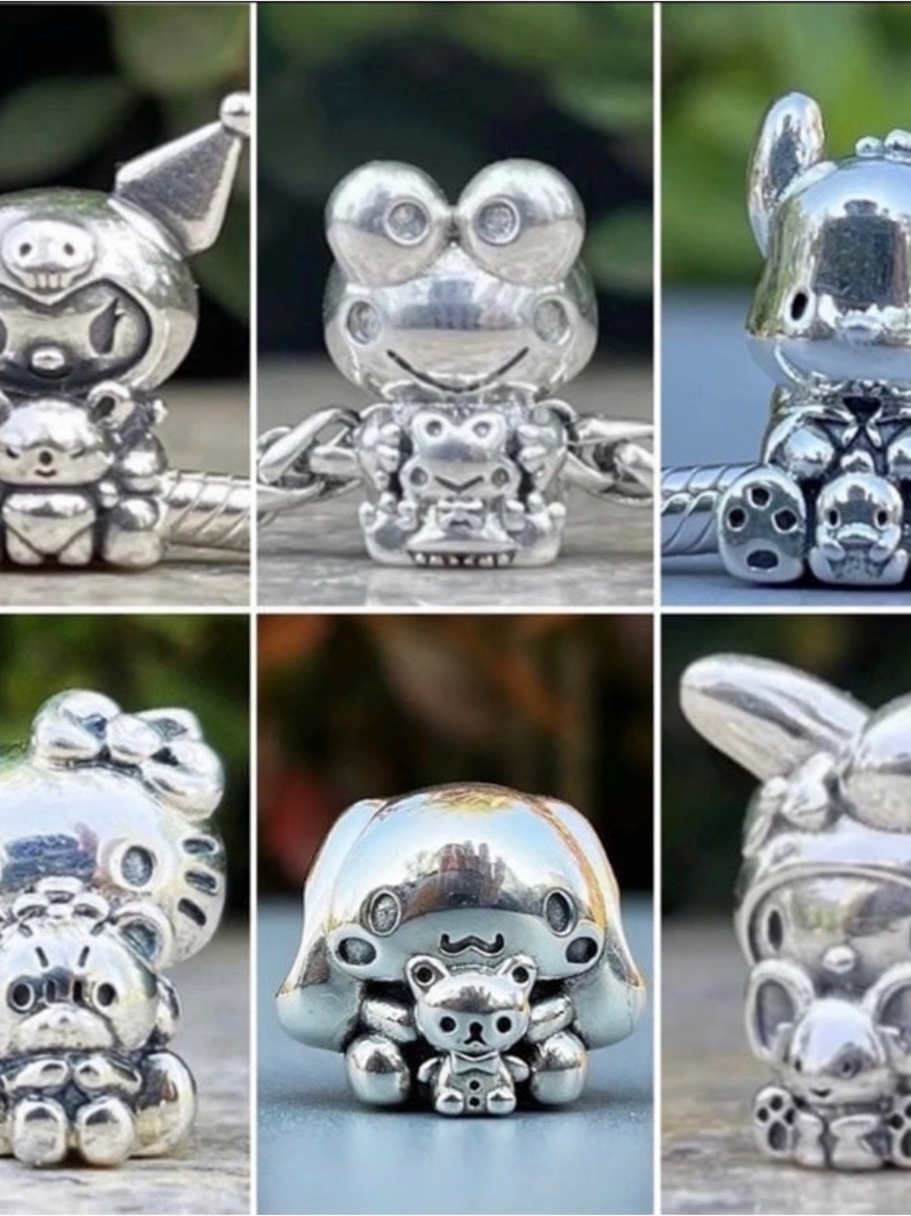 6pc Hello Kitty & Friends Charms 925 Silver charm for Pandora